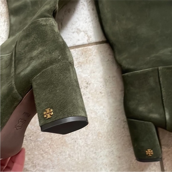 Tory Burch Brooke Slouchy Suede Block Heel Boots - Picture 5 of 13